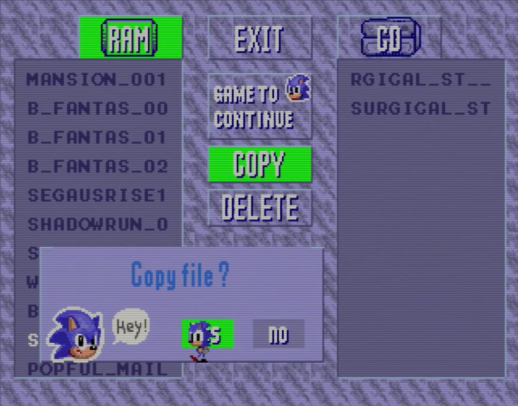 Sonic CD memory manager
