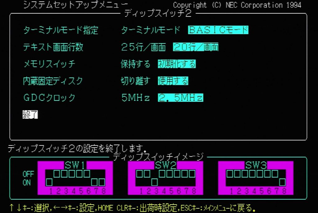 PC9821 BIOS - End