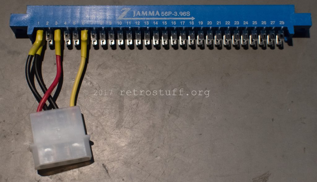 Custom JAMMA harness - power adapter (Molex)