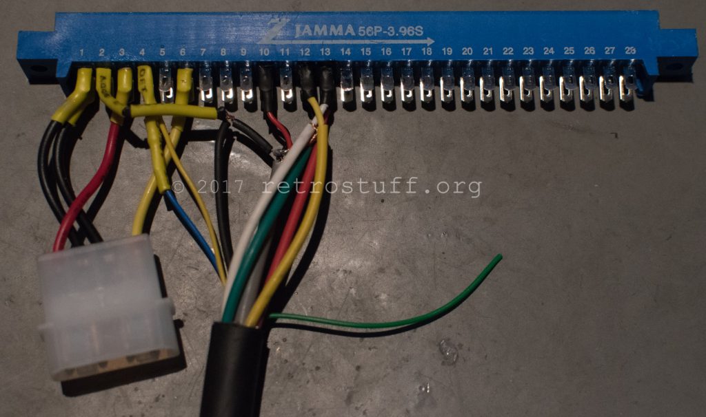 Custom JAMMA harness - A/V lead (RGB SCART)