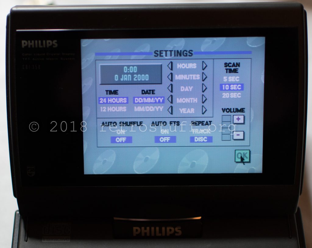 Philips CDI350 settings