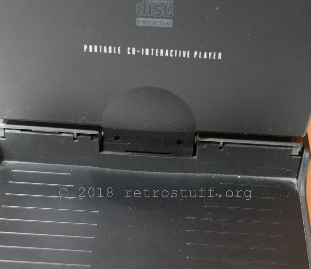Philips CDI350 logo plate removed (back)