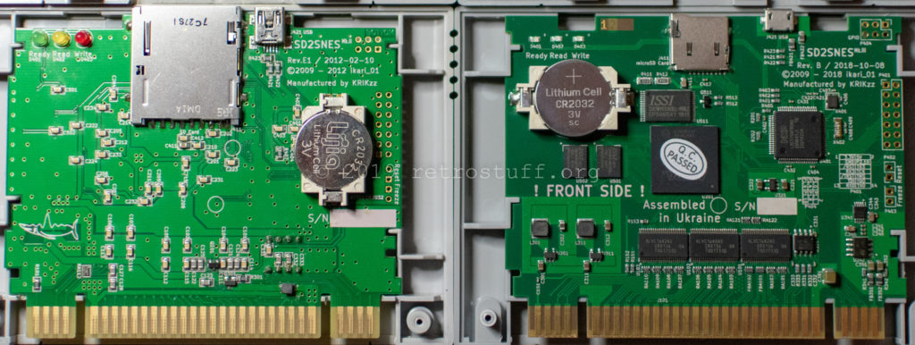 SD2SNES Mk.II vs. SD2SNES Mk.III (front)