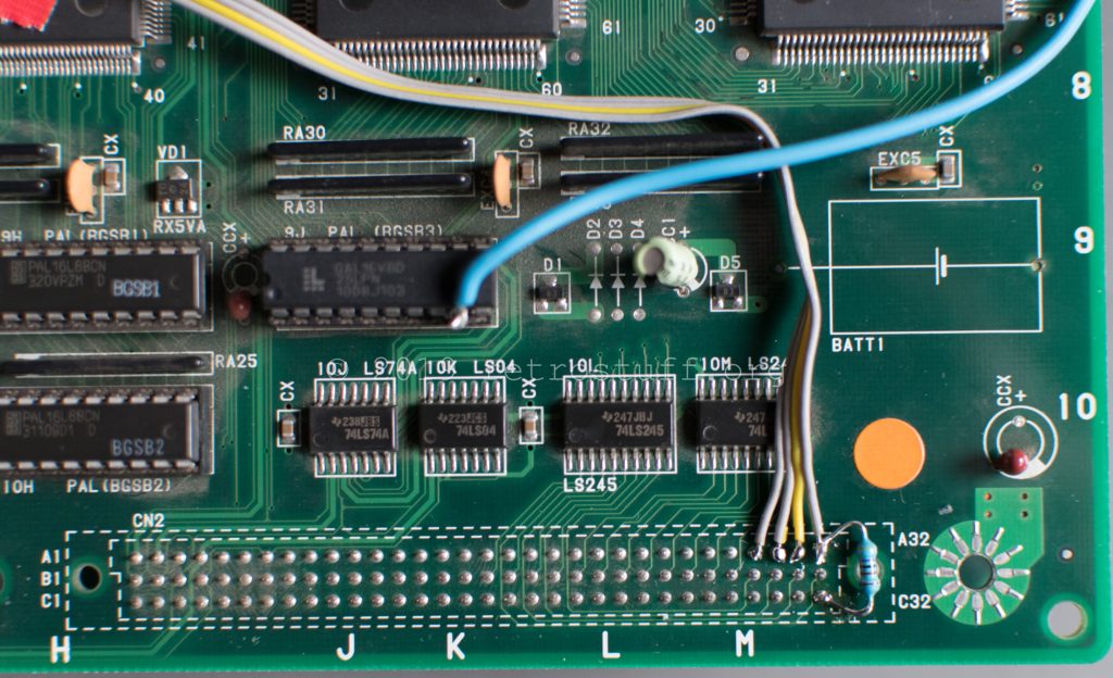 CPS2 B Board: Wires for key writing