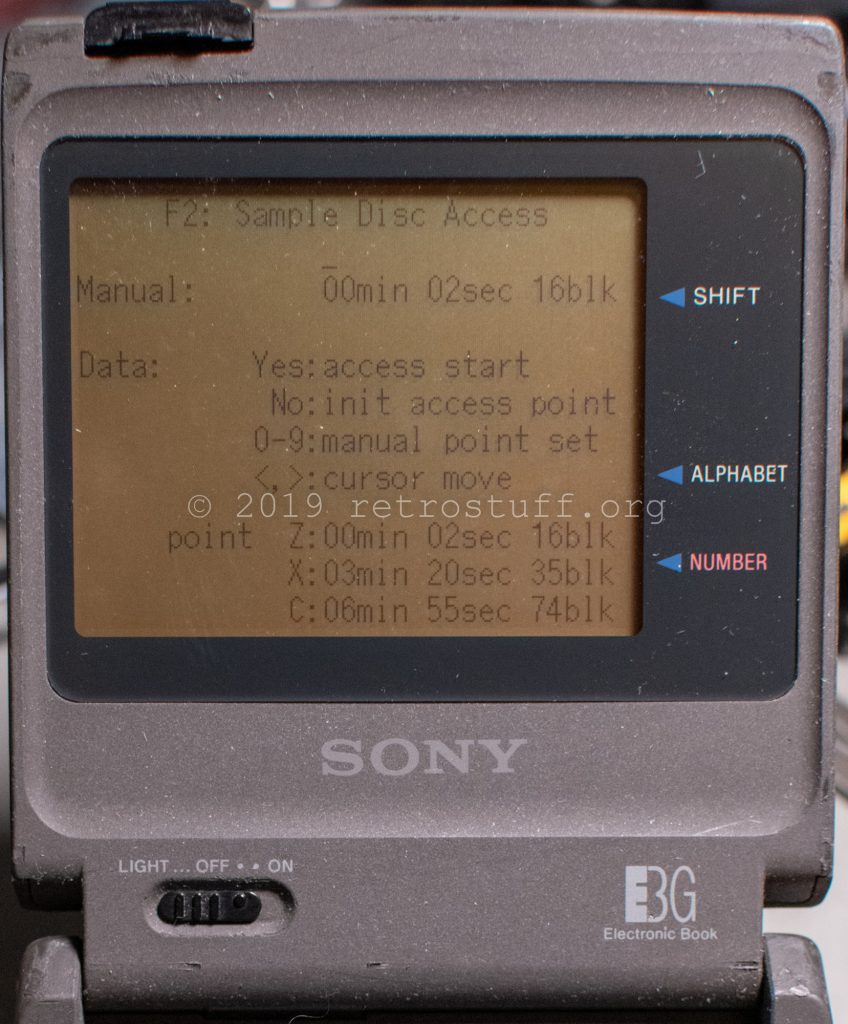 Sony DD-1EX Service Mode F2