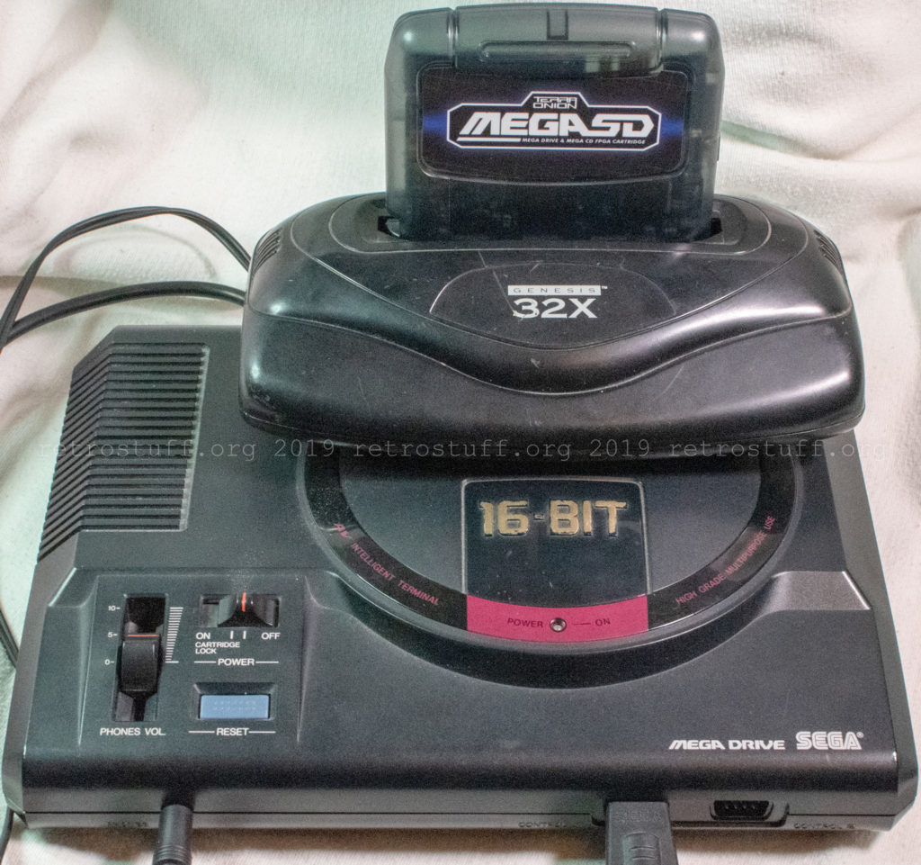 MegaSD with Mega Drive HAA-2510 and Genesis 32X MK-84000