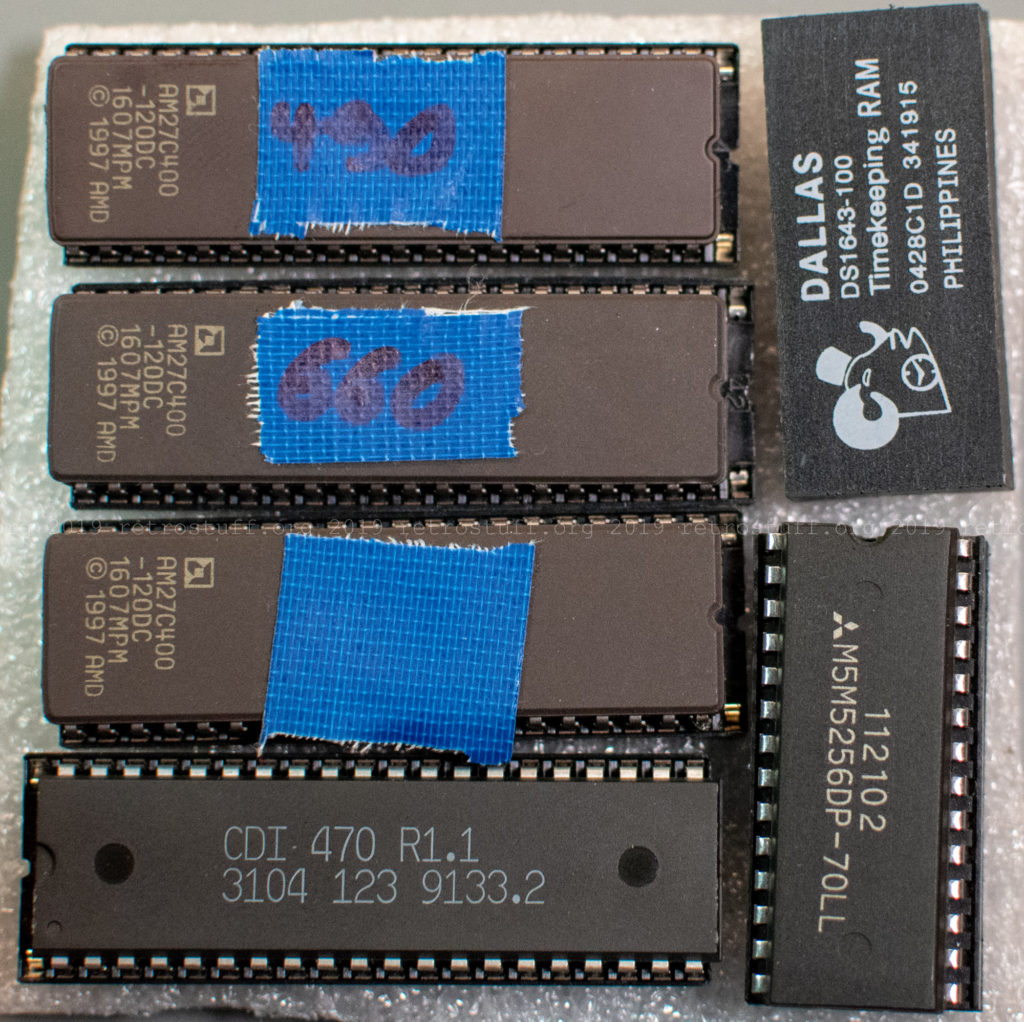 (EP)ROM and NVRAM chips ready for testing