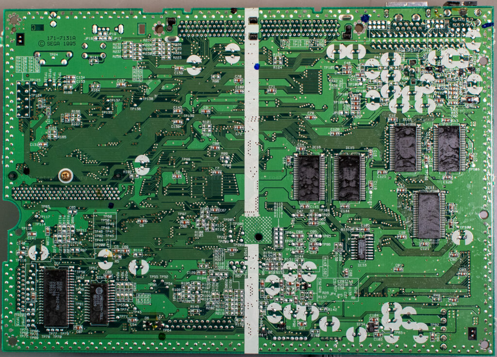 Sega Saturn PAL VA3 mainboard (back)