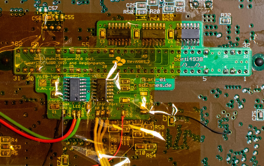 SuperCIC area protected with Kapton tape