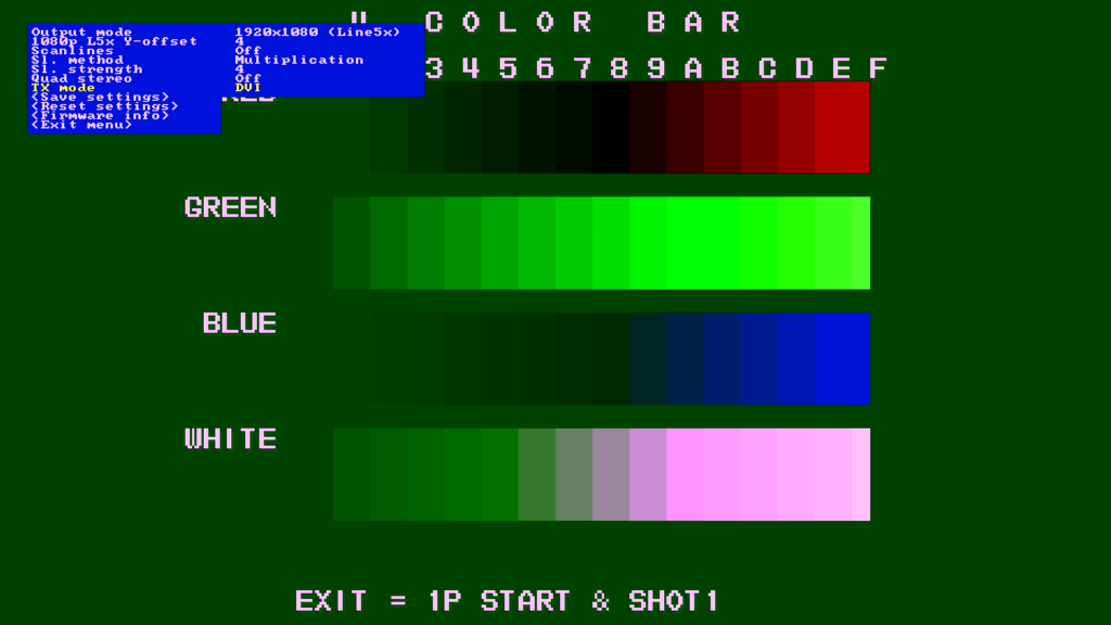 CPS2 digital AV interface TX mode - DVI (wrong colours)